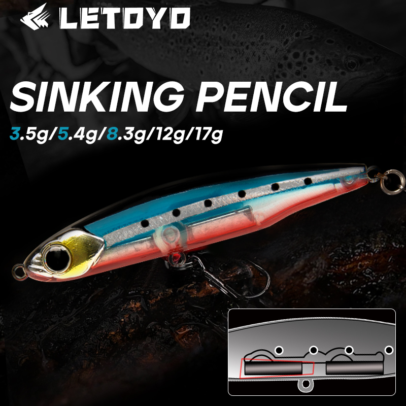Fishing Lure Swimbait - LETOYO crayon coulant 17g 12g-3.5g appâts