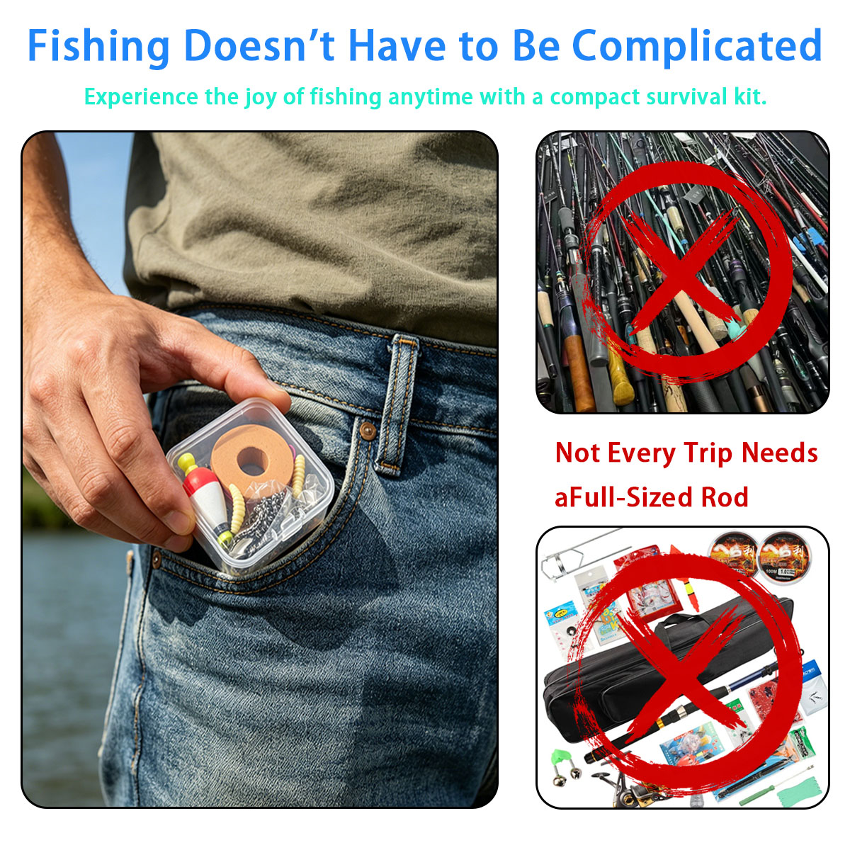 Kit de pêche d'urgence portabl - Fishing Lure Box avis et prix